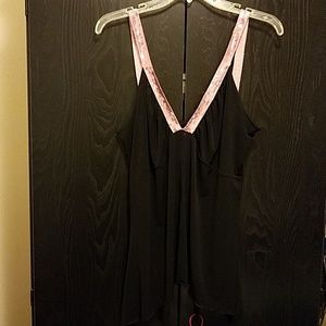 Pink sequin flutter bottom tank top 2X